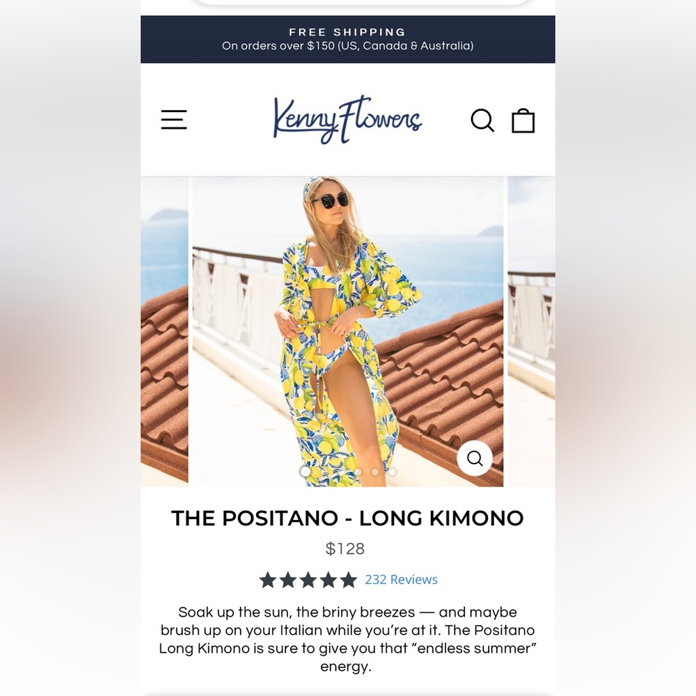 Kenny Flowers Positano long kimono